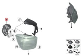 Genuine BMW (63217315200) Bulb Socket, Rear Right Light