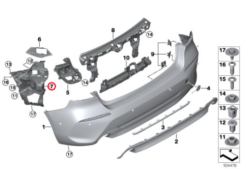 Genuine BMW (51127461399) Bumper Guide, Side, Left