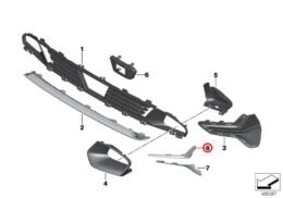 Alternative view of Bumper Moulding Upper Left