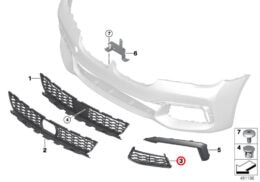 Alternative view of Bumper Side Grille, Front, Right