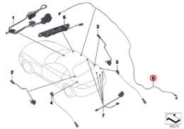 Genuine BMW (54377192499) Cable Harness for Folding Top, Right 
