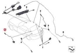 Genuine BMW (54377227397) Folding Roof Micro Sensor, Left