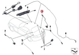 Genuine BMW (54377227398) Folding Roof Micro Sensor, Right