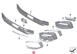 Alternative view of Front Bumper Side Trim, Right