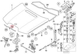 Alternative view of Front Engine Bonnet Sealing