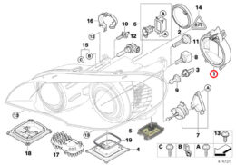 Genuine BMW (63127194449) Low Beam Headlight Cap, Priced Each