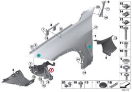Genuine BMW (51647294544) Module Mount, Right