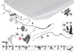 Genuine BMW (51237183762) Passive Bonnet Lock, Right