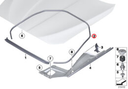 Genuine BMW (51767019779) Seal, Bonnet, Rear