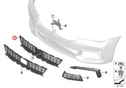Genuine BMW (51118092154) Grille, Air Inlet, Middle