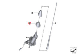 Genuine BMW (65209137842) Screw Connection, Aerial Base