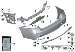 Alternative view of Guide for bumper, side, right