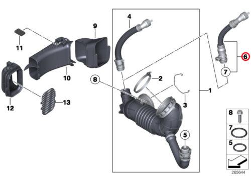 Genuine BMW Pipe With Heating Element 13718507386