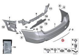 Genuine BMW (51127384571) Trim Strip, Black