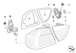 Genuine BMW (63216937473) Bulb Holder, Rear Light Side Panel, Left