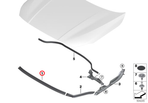 Genuine BMW (51767450915) Front Engine Hood Sealing