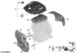 Genuine BMW (11127614138) Engine Cover Rubber Buffer (Set of 4)