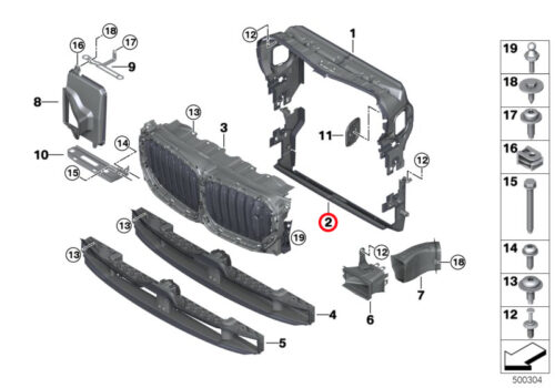 Genuine BMW Air Duct, Radiator, Bottom 51747421678