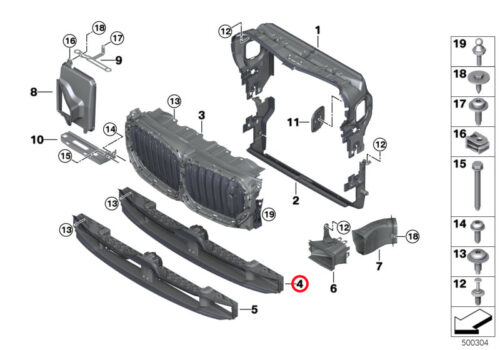 Genuine BMW Air Flap, Bottom 51749465533