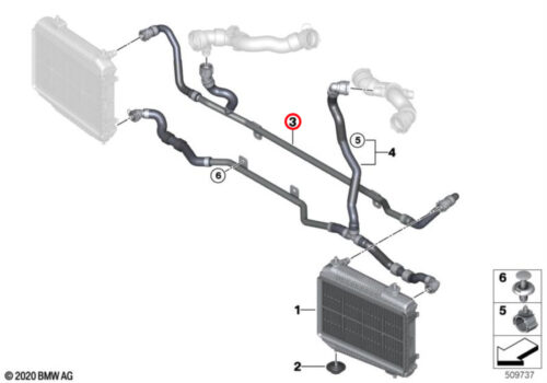 Genuine BMW Line External Radiator 17128088989