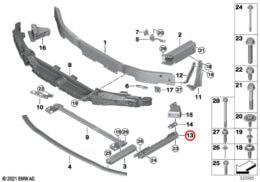 Front Bumper Adapter, Bottom, Left