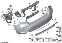 Rear Bumper Absorber Funnel, Left