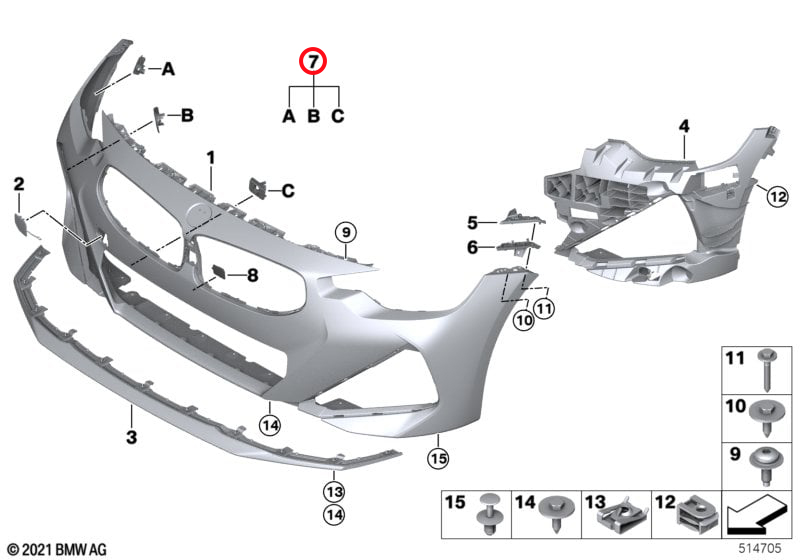 Genuine Bmw (51115A2Fc49) Pma Sensor Mounting Bracket PMA Sensor Mounting Bracket