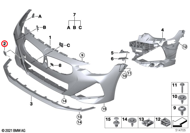 Genuine Bmw (51115A2Fcb9) Front Bumper Towing Eye Cover, Primed Front Bumper Towing Eye Cover, Primed