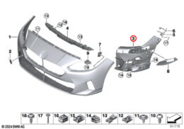 Front Bumper Insert, Closed, Left