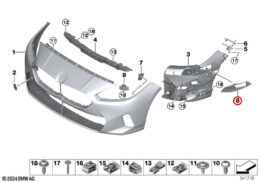 Front Bumper Absorber Funnel, Right