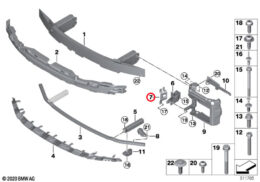 Genuine Bmw (51117422224) Vertical Bumper Connection, Front, Right Genuine BMW (51117422224) Vertical Bumper Connection, Front, Right
