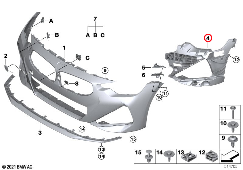Genuine Bmw (51118098197) Front Bumper Support Bracket, Left Front Bumper Support Bracket, Left - Image 5