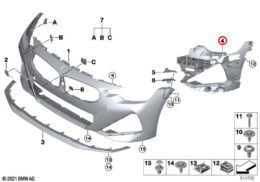 Front Bumper Support Bracket, Right