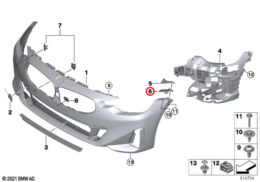 Genuine BMW (51118497288) Front Right Lower Bumper Guide