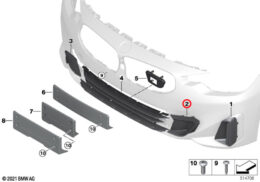 Front Bumper Air Inlet Finisher, Right