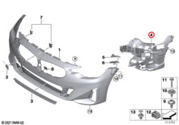 Front Bumper Support Bracket, Left