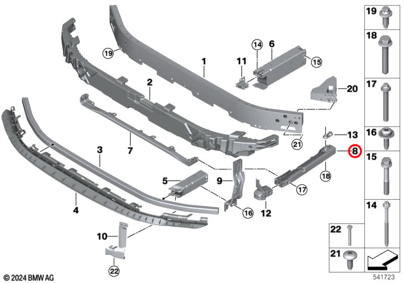 Genuine Bmw (51118737236) Front Crash Box, Right Front Crash Box, Right