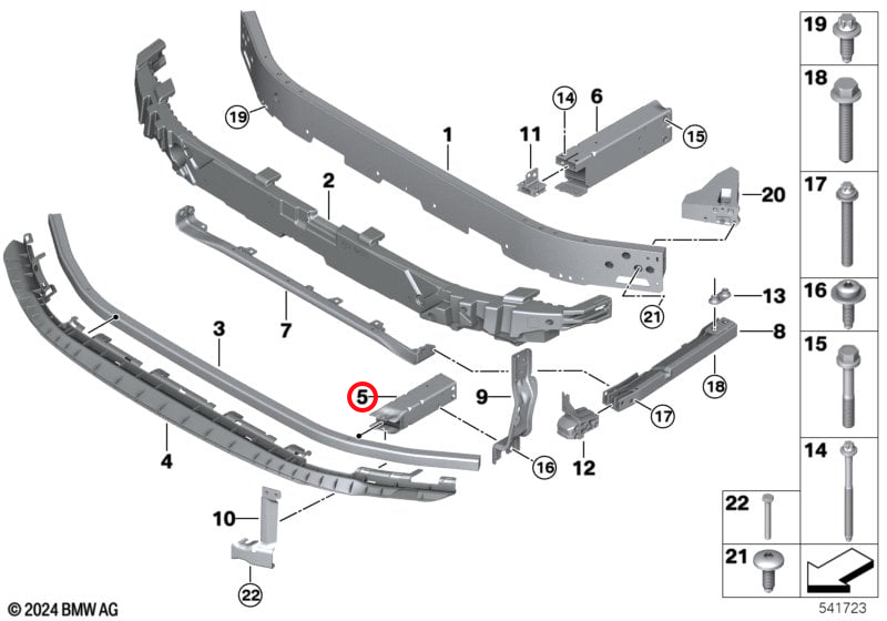 Genuine Bmw (51118737254) Front Crash Box, Right Front Crash Box, Right