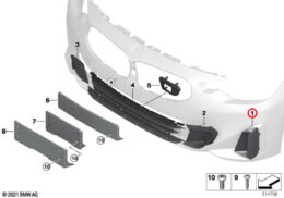 Genuine BMW (51119463833) Front Air Curtain, Left