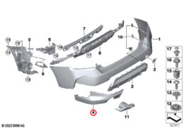 Bumper Trim Panel, Rear, Right