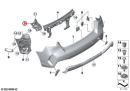 Shock Absorber Guide, Rear, Upper, Left