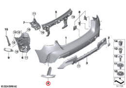 Bumper Cover Trim, Rear, Left
