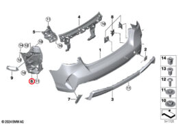 Bumper Mounting Guide, Rear, Left