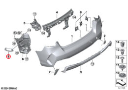 Rear Bumper Absorber Funnel, Left
