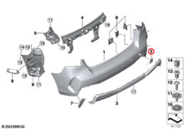 Rear Bumper Towing Eye Cover Primed