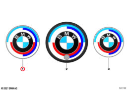 Alternative view of 50 Years M Bonnet Badge 82mm