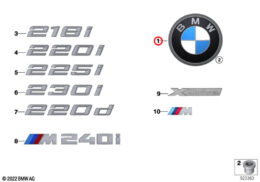 Alternative view of Front Bonnet Badge Emblem 82mm