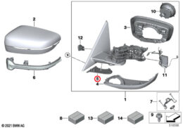 Wing Mirror Base Plate Cover Set