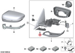 Left Wing Mirror Lower Housing Section