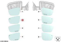 Heated Wide Angle Mirror Glass, Left
